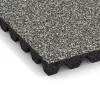 Detailaufnahme der Randausprägung von WARCO-Produkt 5543, Rubber speelplaatstegel 4,5 cm - EN 1177 ≤ 135 cm, Format 500 x 500 x 45 mm, Farbe Grijs Graniet.