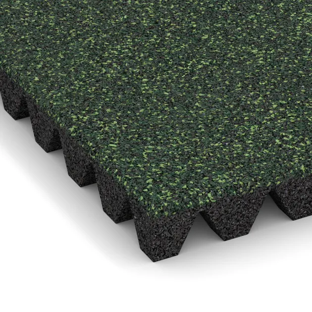 Detailaufnahme der Randausprägung von WARCO-Produkt 5358, Valtegel, Format 500 x 500 x 50 mm, Farbe Engels Gras.