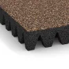 Detailaufnahme der Randausprägung von WARCO-Produkt 5616, Rubber speelplaatstegel 8 cm - EN 1177 ≤ 215 cm, Format 500 x 500 x 80 mm, Farbe Schors & Bast.