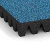 Detailaufnahme der Randausprägung von WARCO-Produkt 5620, Rubber speelplaatstegel 8 cm - EN 1177 ≤ 215 cm, Format 500 x 500 x 80 mm, Farbe Atlantisch.
