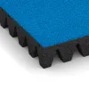 Detailaufnahme der Randausprägung von WARCO-Produkt 5601, Rubber speelplaatstegel 8 cm - EN 1177 ≤ 215 cm, Format 500 x 500 x 80 mm, Farbe Hemelsblauw.