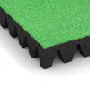 Detailaufnahme der Randausprägung von WARCO-Produkt 5605, Rubber speelplaatstegel 8 cm - EN 1177 ≤ 215 cm, Format 500 x 500 x 80 mm, Farbe Meigroen.
