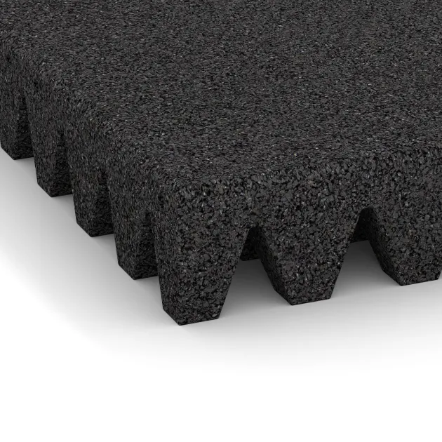 Detailaufnahme der Randausprägung von WARCO-Produkt 0726, Valtegel, Format 500 x 500 x 80 mm, Farbe Anthraciet.