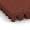 Detailaufnahme der Randausprägung von WARCO-Produkt 5597, Rubber speelplaatstegel 8 cm - EN 1177 ≤ 195 cm, Format 500 x 500 x 80 mm, Farbe Baksteenrood.