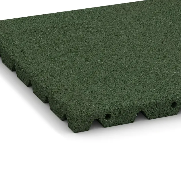 Detailaufnahme der Randausprägung von WARCO-Produkt 0522, Valtegel, Format 400 x 400 x 30 mm, Farbe Grasgroen.