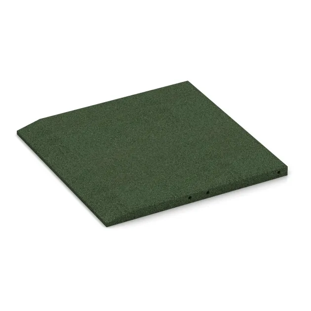 Detailaufnahme der Randausprägung von WARCO-Produkt 0423, Randplaat (één zijde afgeschuind), Format 500 x 500 x 30 mm, Farbe Grasgroen.