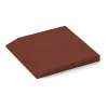 Detailaufnahme der Randausprägung von WARCO-Produkt 0438, Randplaat (één zijde afgeschuind), Format 500 x 500 x 50 mm, Farbe Baksteenrood.