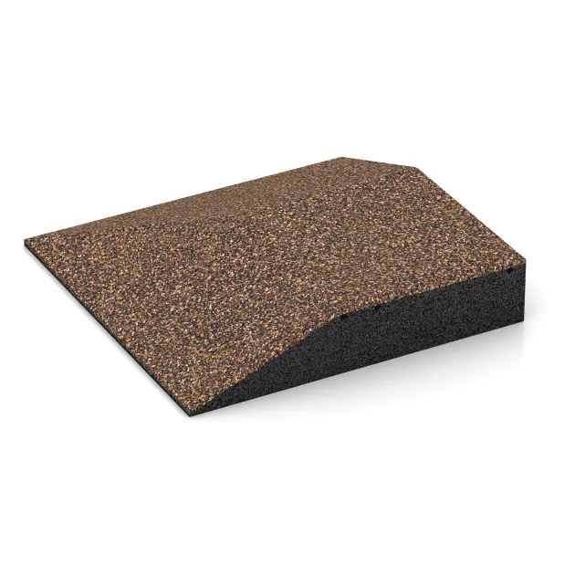 Detailaufnahme der Randausprägung von WARCO-Produkt 3834, Hoekpaneel (twee zijden afgeschuind), Format 500 x 500 x 100 mm, Farbe Schors & Bast.