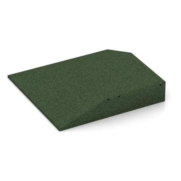 Detailaufnahme der Randausprägung von WARCO-Produkt 0501, Hoekpaneel (twee zijden afgeschuind), Format 500 x 500 x 100 mm, Farbe Grasgroen.