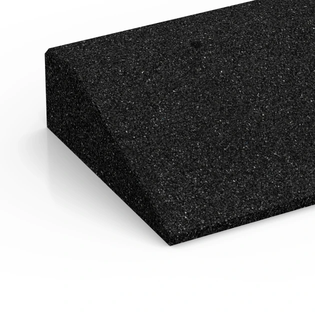 Detailaufnahme der Randausprägung von WARCO-Produkt 6602, Drempelhulp, Format 100 × 25 cm | 1 < 9 cm, Farbe Antraciet.