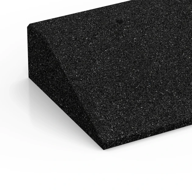 Detailaufnahme der Randausprägung von WARCO-Produkt 6603, Drempelhulp, Format 100 × 25 cm | 1 < 10 cm, Farbe Antraciet.