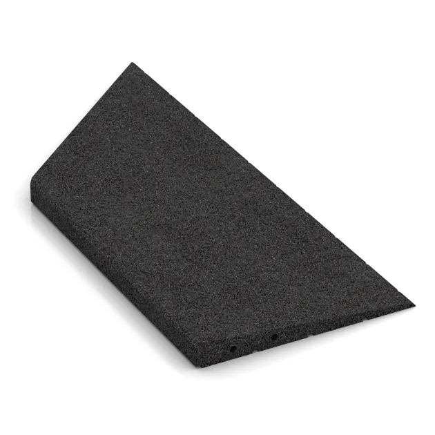 Detailaufnahme der Randausprägung von WARCO-Produkt 2016, rechterhoek wighelft, Format 750 x 300 x 35/8 mm, Farbe Anthraciet.