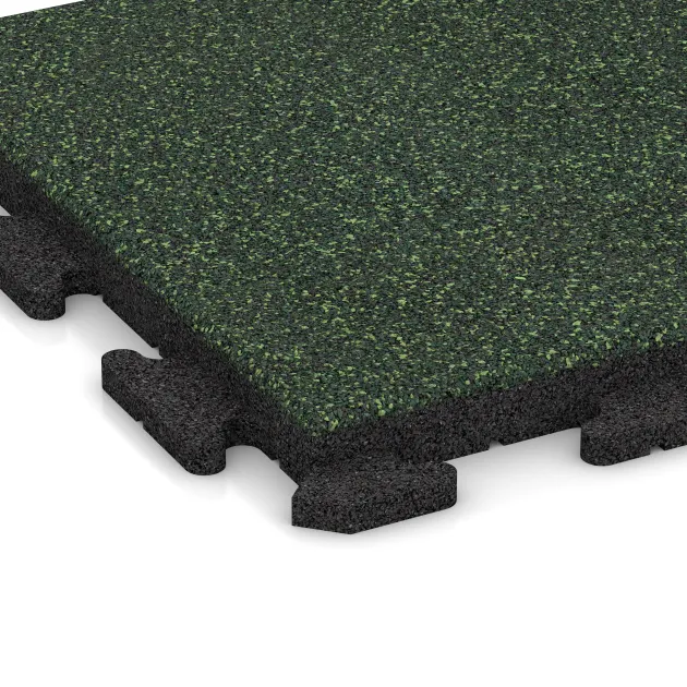 Detailaufnahme der Randausprägung von WARCO-Produkt 1300, Rubberen straattegels Classic, Format 500 x 500 x 40 mm, Farbe Engels Gras.