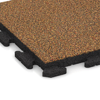 Detailaufnahme der Randausprägung von WARCO-Produkt 1301, Rubberen straattegels Classic, Format 500 x 500 x 40 mm, Farbe Terra Cotta.