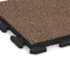 Detailaufnahme der Randausprägung von WARCO-Produkt 1302, Rubberen straattegels Classic, Format 500 x 500 x 40 mm, Farbe Schors & Bast.