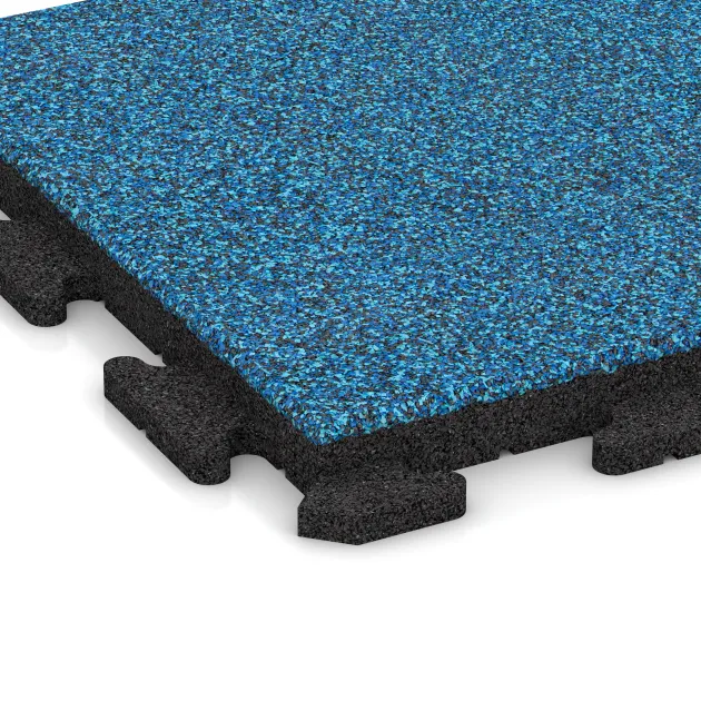 Detailaufnahme der Randausprägung von WARCO-Produkt 1307, Rubberen straattegels Classic, Format 500 x 500 x 40 mm, Farbe Atlantisch.