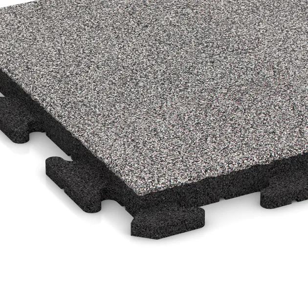 Detailaufnahme der Randausprägung von WARCO-Produkt 4622, Terrastegel Classic, Format 500 x 500 x 40 mm, Farbe Grijs Melange.