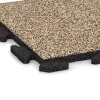 Detailaufnahme der Randausprägung von WARCO-Produkt 1186, Hondenkennelplaat, Format 500 x 500 x 30 mm, Farbe Travertin.
