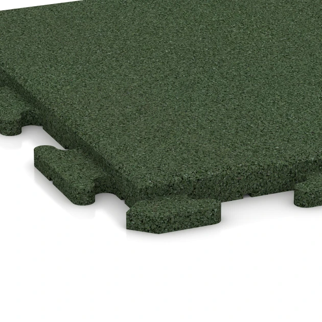Detailaufnahme der Randausprägung von WARCO-Produkt 1250, Terrastegel Classic, Format 500 x 500 x 30 mm, Farbe Grasgroen.