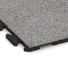 Detailaufnahme der Randausprägung von WARCO-Produkt 4638, Fitnessvloer Rubber Tegels Classic, Format 1000 x 1000 x 30 mm, Farbe Grijs Melange.