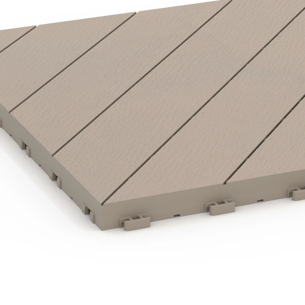 Detailaufnahme der Randausprägung von WARCO-Produkt 6327, Visgraat – Vlondertegel, Format 38,5 x 38,5 x 2 cm, Farbe Vanille.