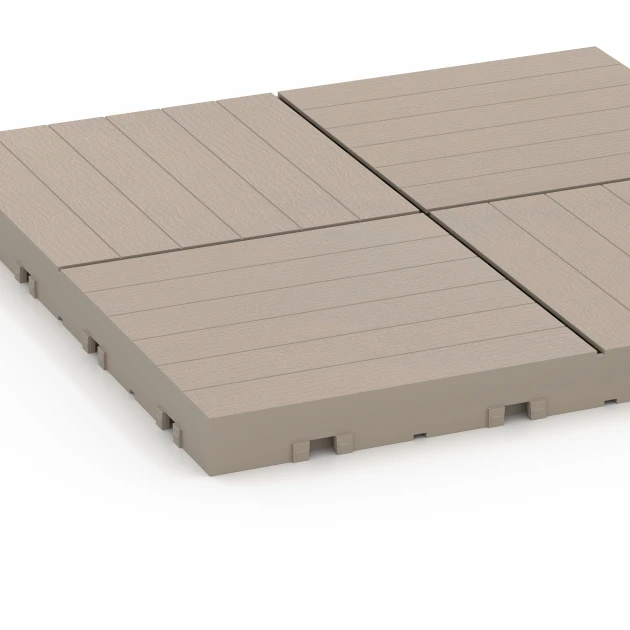 Detailaufnahme der Randausprägung von WARCO-Produkt 6351, Mozaïek – Vlondertegel, Format 30 x 30 x 2 cm, Farbe Vanille.