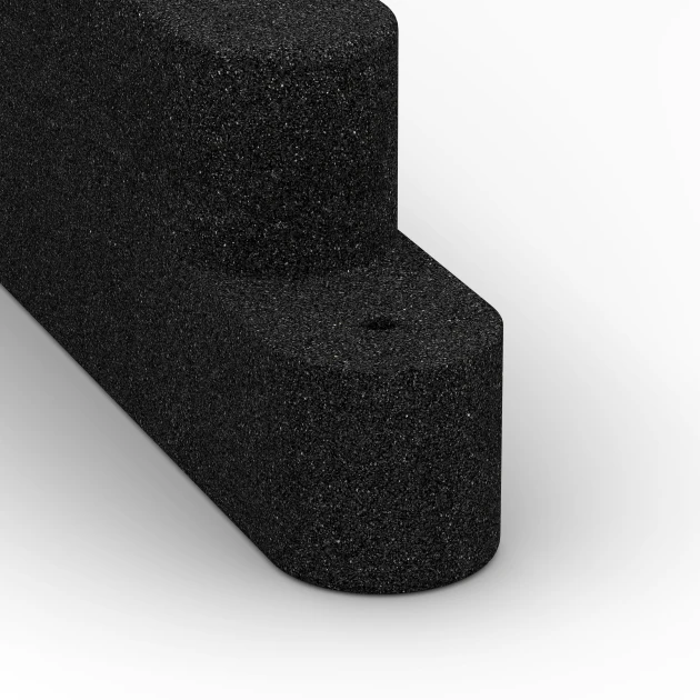 Detailaufnahme der Randausprägung von WARCO-Produkt 6639, Rubberen opsluitband, Format 100 x 15 x 30 cm, Farbe Antraciet.