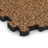 Detailaufnahme der Randausprägung von WARCO-Produkt 3714, Fitnessmat Premium 2 cm, Format 306 x 306 x 20 mm, Farbe Terra Cotta.