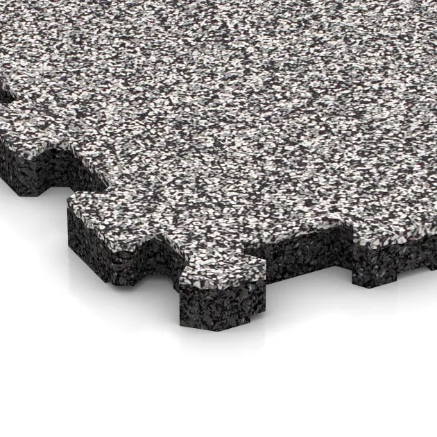 Detailaufnahme der Randausprägung von WARCO-Produkt 4453, Zwembadrandtegel zonder voegen, Format 306 x 306 x 20 mm, Farbe Grijs Melange.