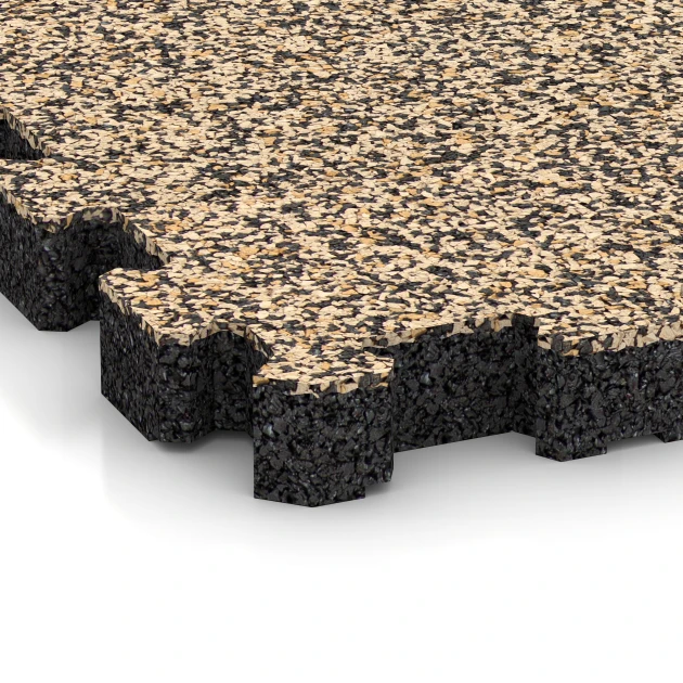 Detailaufnahme der Randausprägung von WARCO-Produkt 6108, Zwembadrandtegel zonder voegen, Format 30,6 x 30,6 x 3 cm | 0,094 m², Farbe Travertin.