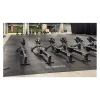 Detailaufnahme der Randausprägung von WARCO-Produkt 6191, Huurvloer Fitness Performance Elite, Format 15 × 20 m | 300 m², Farbe Antraciet.