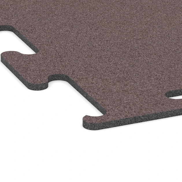 Detailaufnahme der Randausprägung von WARCO-Produkt 6145, Fitness Performance Elite Trainingsvloer, Format 100 x 100 x 1 cm | 1,00 m², Farbe Mineraalrood.