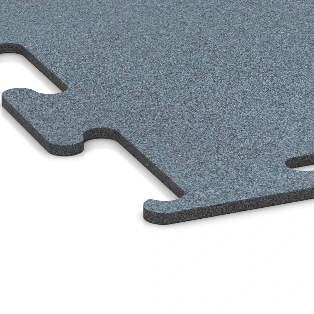 Detailaufnahme der Randausprägung von WARCO-Produkt 6158, Fitness Performance Elite Trainingsvloer, Format 100 x 100 x 1 cm | 1,00 m², Farbe Oud zilver.
