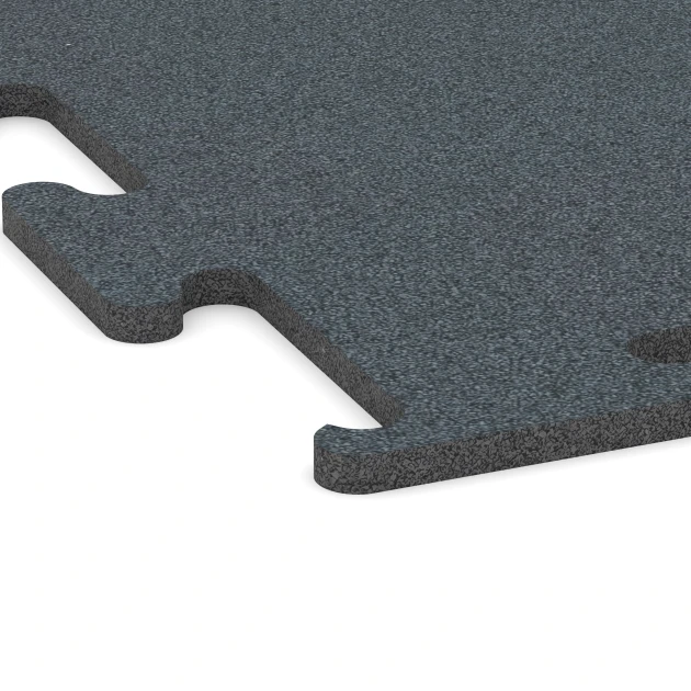 Detailaufnahme der Randausprägung von WARCO-Produkt 6159, Fitness Performance Elite Trainingsvloer, Format 100 x 100 x 1,5 cm | 1,00 m², Farbe Varengroen.