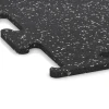 Detailaufnahme der Randausprägung von WARCO-Produkt 3777, Fitness Performance Elite Trainingsvloer, Format 100 x 100 x 1,5 cm | 1,00 m², Farbe Licht Grijs Gespeckeld.