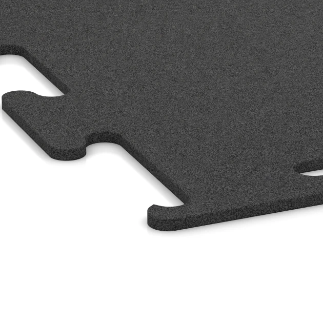 Detailaufnahme der Randausprägung von WARCO-Produkt 3749, Fitness Performance Elite Trainingsvloer, Format 50 x 50 x 1 cm | 0,25 m², Farbe Antraciet.