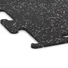 Detailaufnahme der Randausprägung von WARCO-Produkt 3779, Fitness Performance Elite Trainingsvloer, Format 500 x 500 x 10 mm, Farbe Licht Grijs Gespeckeld.
