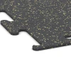Detailaufnahme der Randausprägung von WARCO-Produkt 3764, Fitness Performance Elite Trainingsvloer, Format 50 x 50 x 1 cm | 0,25 m², Farbe Licht Geel Gesprenkelde.