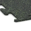 Detailaufnahme der Randausprägung von WARCO-Produkt 3771, Fitness Performance Elite Trainingsvloer, Format 50 x 50 x 1,5 cm | 0,25 m², Farbe Licht Groen Gespikkeld.