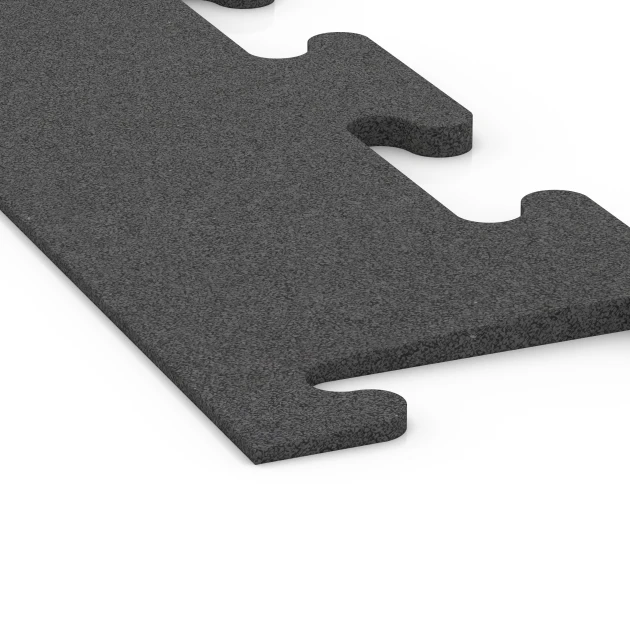 Detailaufnahme der Randausprägung von WARCO-Produkt 6593, Fitness Performance Elite-randramp, Format 100 × 20 cm | 0,5 < 1,5 cm, Farbe Antraciet.