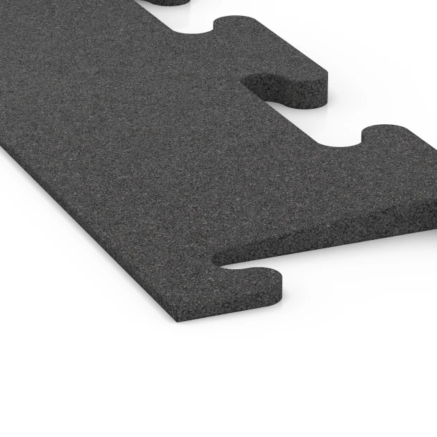 Detailaufnahme der Randausprägung von WARCO-Produkt 6594, Fitness Performance Elite-randramp, Format 100 × 20 cm | 0,5 < 2 cm, Farbe Antraciet.