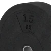Detailaufnahme der Randausprägung von WARCO-Produkt 6086, Bumper plate, Format 15 kg | ø 45,4 x 8,61 cm, Farbe Antraciet.