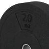 Detailaufnahme der Randausprägung von WARCO-Produkt 6089, Bumper Plate Slim, Format 20 kg | ø 45,4 x 8,61 cm, Farbe Antraciet.