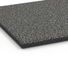 Detailaufnahme der Randausprägung von WARCO-Produkt 6413, Rubberen speelplaatstegel – 90 cm, Format 50 x 50 x 3 cm | 0,25 m², Farbe Donkergrijs graniet.