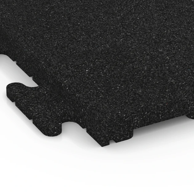 Detailaufnahme der Randausprägung von WARCO-Produkt 7052, Rubber terrastegel Linea, Format 50 x 50 x 3 cm | 0,25 m², Farbe Antraciet.