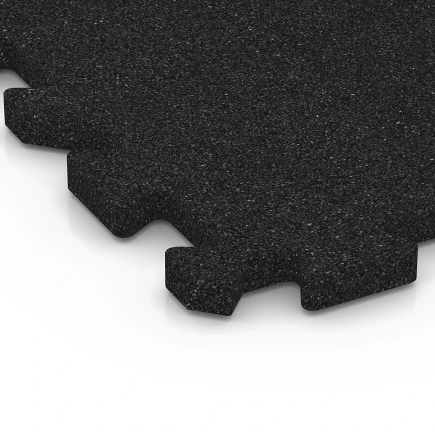 Detailaufnahme der Randausprägung von WARCO-Produkt 6987, Multisport sporttegel, Format 50 x 50 x 3 cm | 0,25 m², Farbe Antraciet.