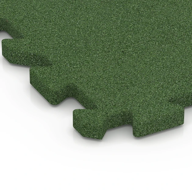 Detailaufnahme der Randausprägung von WARCO-Produkt 6991, Multisport sporttegel, Format 50 x 50 x 3 cm | 0,25 m², Farbe Grasgroen.