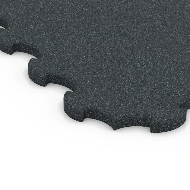 Detailaufnahme der Randausprägung von WARCO-Produkt 6323, Vloerbeschermingsmat fitness, Format 102,5 x 102,5 x 2,5 cm | 1,05 m², Farbe Antraciet.
