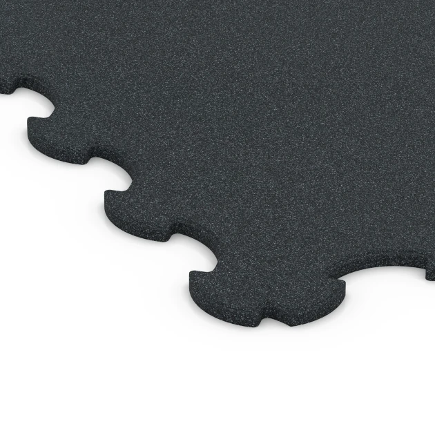 Detailaufnahme der Randausprägung von WARCO-Produkt 6376, Fitness Vloerbeschermingsmat, Format 102,5 x 102,5 x 1,5 cm | 1,05 m², Farbe Antraciet.