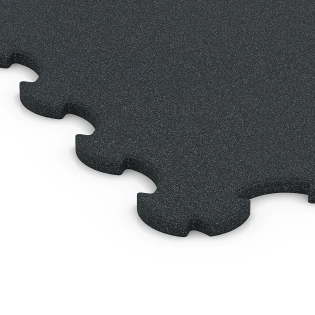 Detailaufnahme der Randausprägung von WARCO-Produkt 6377, Fitness Vloerbeschermingsmat, Format 102,5 x 102,5 x 2 cm | 1,05 m², Farbe Antraciet.